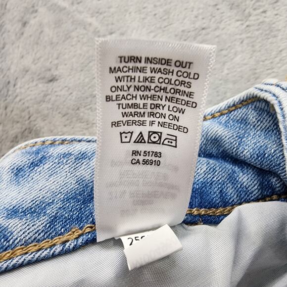 Maurices M Jeans Womens 16 SHORT Blue Mid Rise Slim Straight Ankle Raw Cut Hem - Picture 8 of 14